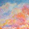 Beautiful Sunset Ocean Cloudscape Painting | Oil And Acrylic Painting in Paintings by Dorothy Fagan Fine Arts. Item composed of canvas compatible with contemporary and coastal style