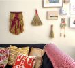 Shimmer Shag Magenta Splash | Macrame Wall Hanging in Wall Hangings by Kristy Bishop Studios. Item composed of fiber