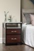 Brooks Glacier Bedside Tables | Tables by Alicia Dietz Studios. Item composed of walnut and steel