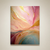 Birth of a Morning Breeze – Abstract Blush Gold Art | Prints in Paintings by Alpenglow Workshop. Item composed of walnut & paper compatible with boho and minimalism style