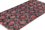 Vintage Zeki Müren Rug in Navy Blue with Red Geometric | Area Rug in Rugs by Rug and Kilim