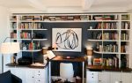 Custom Built In Office Space | Cabinet in Storage by Chassie Studio. Item composed of walnut