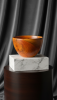 Sculptural Apple Wood Vessel with Green Resin | Decorative Bowl in Decorative Objects by Holzkunst Samuel Meisinger. Item made of wood works with contemporary & art deco style