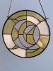 Rosy Moon Suncatcher | Wall Sculpture in Wall Hangings by Annie Sinton Glass. Item made of glass