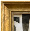 Contemporary Black and White Paper Collage in Vintage Frame | Oil And Acrylic Painting in Paintings by Suzanne Nicoll Studio. Item composed of wood and paper in minimalism or mid century modern style