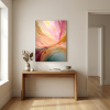 Birth of a Morning Breeze – Abstract Blush Gold Art | Prints in Paintings by Alpenglow Workshop. Item composed of walnut & paper compatible with boho and minimalism style