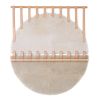 Round Shoreline Tapestry by Moses Nadel | Wall Hangings by Moses Nadel. Item composed of wood and leather