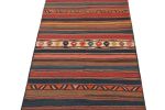 Vintage Shahsavan Persian Kilim in Stripes & Geometric | Area Rug in Rugs by Rug and Kilim