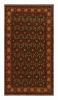 Vintage Mid-Century Geometric Floral Red And Green Wool Rug | Area Rug in Rugs by Rug and Kilim