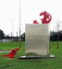 THE DRAGON FAMILY | Public Sculptures by jim collins sculpture. Item made of steel