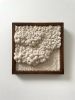 Woven wall art frame (Sea Foam 004) | Tapestry in Wall Hangings by Elle Collins. Item composed of oak wood & cotton compatible with minimalism and mid century modern style