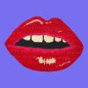EMBRASSE MOI red lips original framed print | Prints by Mommani Threads. Item made of wood & paper compatible with contemporary and modern style