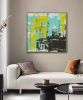 Static Yellow | Oil And Acrylic Painting in Paintings by Ronald Hunter. Item composed of canvas & synthetic