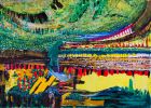 'Panoramic vista' | Oil And Acrylic Painting in Paintings by Sangeeta Sagar. Item made of paper works with contemporary & modern style