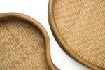 Handmade Lily Pad Rattan and Woven Cane Serving Tray | Serveware by Amara. Item composed of fiber