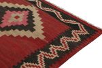 Vintage Shahsavan Persian Kilim in Red, Beige & Black | Area Rug in Rugs by Rug and Kilim