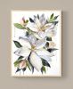 Magnolia No. 70 : Original Watercolor Painting on Canvas | Paintings by Elizabeth Becker. Item made of canvas works with minimalism & contemporary style