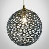 Napa 17 Glass Pendants Chandelier in Clear, Amber and Grey | Pendants by Galilee Lighting. Item composed of metal & glass compatible with modern style