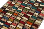 Vintage Gabbeh rug in White, Blue, Green, Red Tribal | Area Rug in Rugs by Rug and Kilim