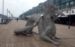 Emerging Dragon | Public Sculptures by Mike Van Dam Art. Item made of steel