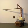 Chronometer of Light — Philosophical Sculptural Lamp With An | Sculptures by Loom&Drift. Item composed of wood and ceramic in mid century modern or country & farmhouse style