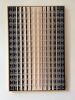 Grid - Navy Blue and Cream | Mixed Media by Fault Lines by Matthias de Vogel