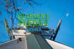 Climate Pledge Arena | Signage by Jones Sign Company | Climate Pledge Arena in Seattle. Item made of aluminum with glass
