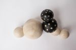 Boule #4 | Sculptures by Nadine Hajjar Studio. Item made of wood with brass works with minimalism & contemporary style