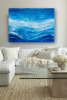 'BLUE BAY' - Luxury Resin Ocean Abstract Art | Oil And Acrylic Painting in Paintings by Christina Twomey Art + Design. Item made of synthetic works with contemporary & coastal style
