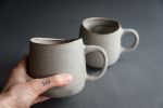 Stone - "STABILITY" squat mug with handle | Drinkware by Laima Ceramics. Item made of stoneware works with rustic style