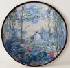 Random-Stitch Suzhou Embroidery Monet’s Water Lilies | Wall Hangings by Dynasty Artisan. Item made of wood with fabric works with contemporary & eclectic & maximalism style