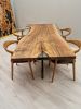 Epoxy dining table, epoxy resin table | Tables by Brave Wood. Item composed of walnut & metal