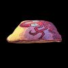 hand-embroidered needlepoint OCTI original pillow, OOAK | Pillows by Mommani Threads. Item made of wool compatible with contemporary and eclectic & maximalism style