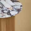 Round Side Table in marble and Oak - SHERMAN by Lebanto | Tables by Lebanto. Item composed of oak wood and marble in minimalism or contemporary style
