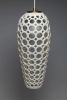 Lace Elongated Teardrop Pendant | Pendants by Lynne Meade. Item made of stoneware with synthetic