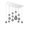 Napa Art Glass Globe Pendants Chandelier with mesh design | Pendants by Galilee Lighting. Item composed of metal and glass in modern style