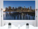 Brooklyn Bridge Park of Manhattan, NY At Dusk | Photography by Richard Silver Photo. Item composed of paper