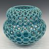 Aimee- Pierced Ceramic Tabletop Sculpture/Vessel | Decorative Objects by Lynne Meade