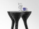 Handmade Live Edge Black Side Table | Tables by Donatas Žukauskas. Item composed of wood and cement in minimalism or contemporary style