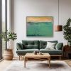 Emerald Reverie | Oil And Acrylic Painting in Paintings by Victoria Primicias. Item composed of wood & canvas compatible with contemporary and coastal style
