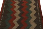 1980s Vintage Sofreh Kilim rug in Beige-Brown Red and Blue | Area Rug in Rugs by Rug and Kilim