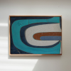 Mid Century Modern Geometric Wall Art | Oil And Acrylic Painting in Paintings by Berezart. Item made of canvas compatible with boho and minimalism style