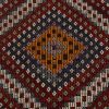 Vintage Mid-Century Geometric Diamond Red Orange and Blue | Area Rug in Rugs by Rug and Kilim