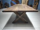 Living edge dining table, kitchen table, walnut wood table, | Tables by LuxuryEpoxyFurniture. Item made of wood