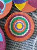 African Colourful Wall Plate set of 5 | Ornament in Decorative Objects by Sarmal Design. Item composed of cotton and synthetic in boho or contemporary style