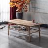 White Oak Coffee Table with Storage, Two Layer Lounge Table | Tables by Halohope Design. Item made of oak wood compatible with minimalism and modern style