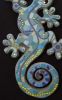 Mr Gecko - tile mosaic wall hanging | Art & Wall Decor by Rochelle Rose Schueler - Wild Rose Artworks LLC. Item made of ceramic