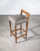 Exotic Wood Stool in Leather from Costantini, Umberto | Counter Stool in Chairs by Costantini Design. Item composed of wood & leather