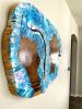 Fluid Art on Exotic Live Edge Cross Cut Slab | Wall Sculpture in Wall Hangings by Erin Harris. Item made of wood