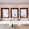 Stained Glass Triptych for Frank Lloyd Wright House | Glasswork in Wall Treatments by Debbie Bean. Item made of glass